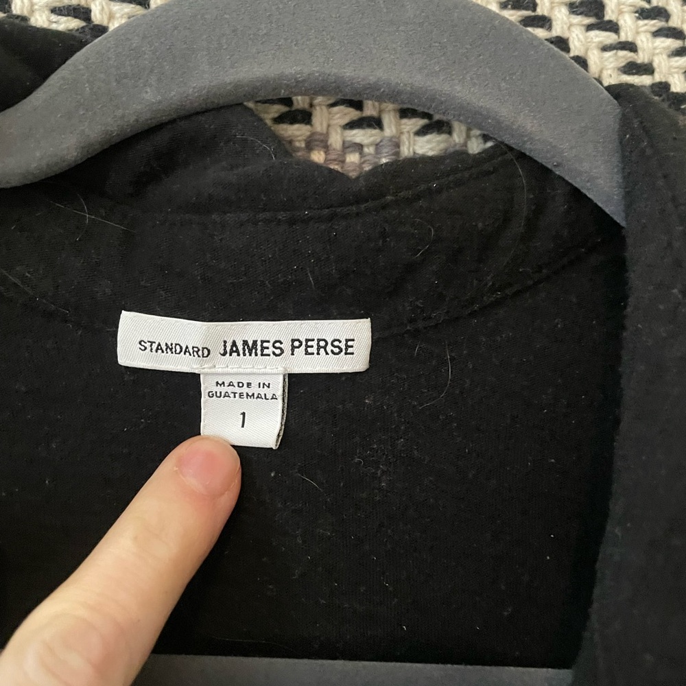 James Perse Black Casual Shirt Midi Dress - Picture 2 of 6